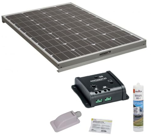 Antarion Pack Panneau Solaire 120W Camping-Car + Régulateur Solaire SC10