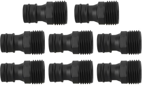 LT Easiyl Adaptador de Grifo BSPP de 1/2 (8 Unidades) con Rosca Externa de 4 Puntos para Manguera de Agua Pistola de Lavado de Autos