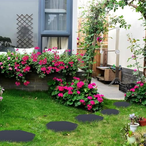 Pietre di passo per il giardino | Decorazione per pavimenti all'aperto, set di lastre da giardino con per sentieri terrazza piscina giochi all'aperto