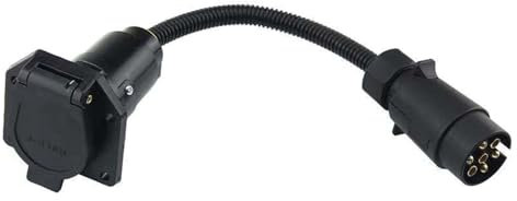 YAOGUI Convertitore per Cablaggi per Cablaggio per Carichi Pesanti Design Design A 7 Pin A 7 Pin ABS Resistenti alle Intemperie 60 Cm Adattatore A per Rimorchio Rapido