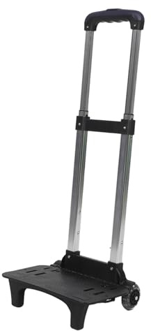 Healeved Chariot à Dos Télescopique Pliable pour Garçon Fille Accessoire pour Sac à Dos Scolaire à roulettes Trolley Léger avec Poignée Réglable Support Pratique pour Voyage et École