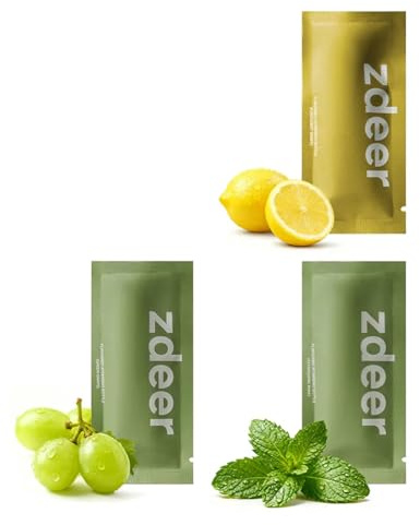Zdeer Breath Spray Refill Compatible with zdeer Electric Breath Freshener, Oral Probiotic Mouth Freshener for Bad Breath (3 x 5ML Green Grape+Sea Salt Lime+Refreshing Mint)