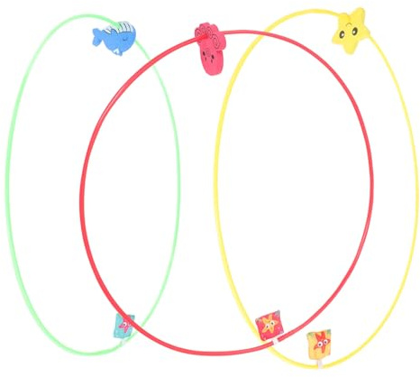 MUSISALY Cerchi da Immersione in Piscina Giocattoli Acquatici ABS per Bambini Estivi Set 3Pezzi Colori Vivi e Sicurezza