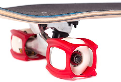 SKATERTRAINER 2.0, die Gummi Skaten Zubehör für Perfektionierung Ihrer Ollie und Kickflip – Lernen, Praxis und Land Tricks in Keine Zeit, rot