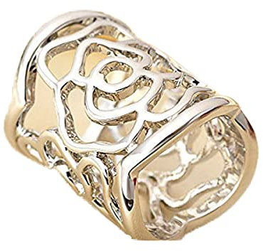 winomo Ring-Schnalle hohlen Rose Schal Ring Schnalle Folie Tube Schal Schmuck Splitter