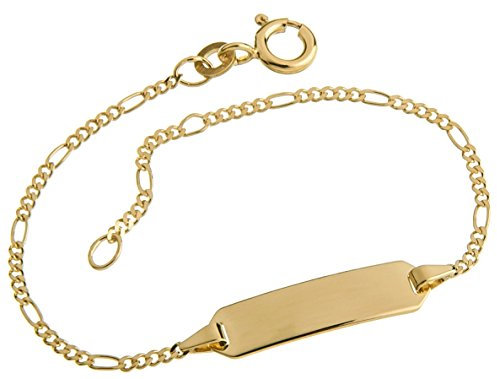 Silberketten Store Baby- / Kinder-Gravurarmband, 333 Gold, inkl. Gravur, Länge 14cm