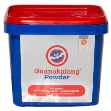 Guanokalong Guano de Chauve-Souris en Poudre 1 kg Engrais, Blanc, Bleu, Rouge