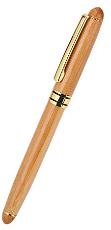 1st 5 Art Pen Kalligrafi Fyllpennor, trubbig spetsspets med plywood handtag och kolvstil bläckbehållare för att skriva gotisk, kursiv, arabisk, etc. (2.9mm)