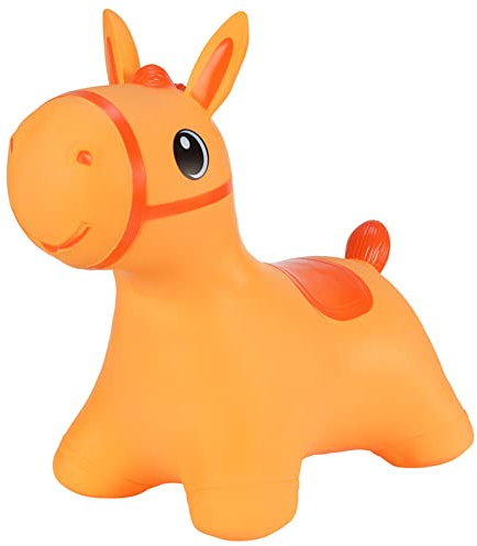Hoppimals Tootiny Hüpftier, Hüpfpferd, Hüpftier ab 1 Jahre, Perfekt für Gymnastik & Geschicklichkeit für Kinder, Verpackt im Geschenkkarton, inklusive Pumpe - Baby-Hüpfer ORANGE
