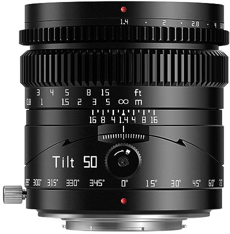 TTARTISAN 50mm F1.4 Vollformat Tilt Shift manuelles Objektiv, große Blende Tilt-Objektiv für spiegellose (M4/3 Mount)