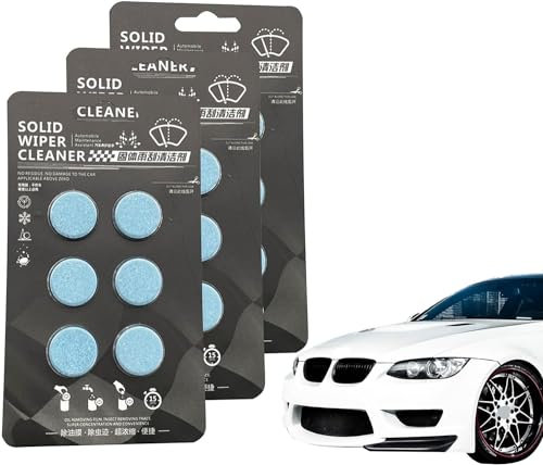Detergente solido per tergicristalli, liquido lavavetri concentrato, liquido lavavetri per tergicristalli per auto, compressa effervescente concentrata per tergicristalli solidi (3 scatole)