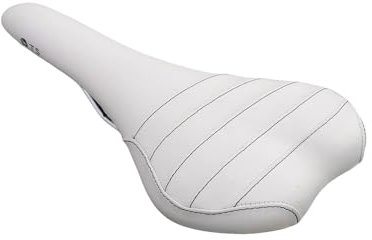 TentHome Rennrad Sattel Fahrradsattel Leder PU Tourensattel für MTB Damen Herren Fahrrad Sattel Bequem Ergonomisch Fahrradsitz Weiß