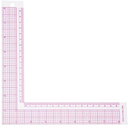 Regla Cuadrada en Forma de L, Regla de Plástico para Costura Medidor de Costura con Curva Francesa Herramienta Profesional de Sastrería para Dibujar, Cortar, Planchar, Diseñar