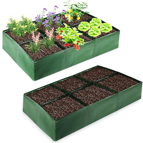 YEZIDE 6 Plaids Breathable Growing Bag With Multiple Pockets for Herbs, Flowers, Vegetables - Durable Patio Planting Container for Potato, Tomato, Carrot