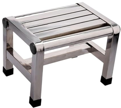 Pitycbo Taburete de Pie de Metal para Sala de Estar Y Baño, 31cmx21.6cmx36cm, Individual