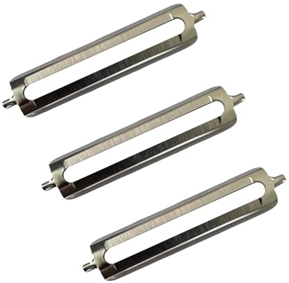 3 piezas Cuchillas peladoras de acero inoxidable, peladores de patatas, pelador de verduras, cuchillas de repuesto para pelador universal (Largo 5,5 cm, ancho 1,1 cm)