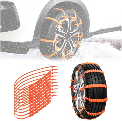 DAYKET 10pcs Anti-Rutsch-Schneeketten für Autoreifen,Kompatibel mit Mercedes-Benz SLK R170 R171 R172, Autoteile