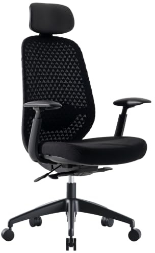 SEATCO S1 Ergonomic Office Chair, Adjustable Seat Depth,4D Armrests, Black