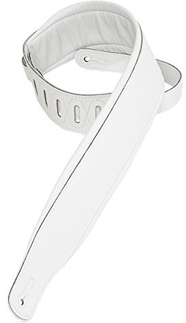 Levy's PM32-WHT Gitarrengurte 2.5 Garment Leather Strap - White