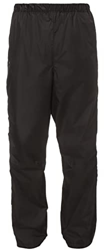 VAUDE Herren 2-Lagen Regenhose Fluid Full-zip Pants II S/S, wasserdicht, winddicht und atmungsaktiv, Kurzgröße, black, S-Short