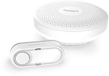 Honeywell Home DCR313S Campanello Portatile Senza Fili con Regolazione del Volume e Pulsante, Circolare, Bianco