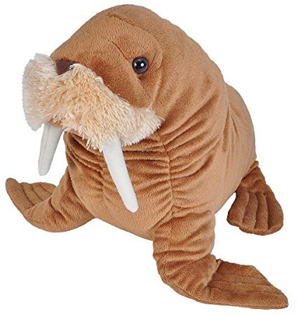 Wild Republic Cuddlekins Walross, Stofftier, Baby-Geschenk für Mädchen und Jungen, Kinder Plüschtier, Kuscheltier Für Babys, Spielzeug aus Recyclingmaterial, 30 cm