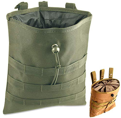 Gexgune Molle System Taktische Molle Dump Magazintasche Jagd Recovery Bag Drop Pouch Military Zubehör (Grün)