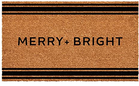 Calloway Mills 109041729 French Stripe Merry + Bright Doormat 17 x 29