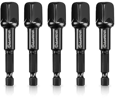 ColumPRO 5PCS Impact Grade Power Drill Sockets Adapter Sets, 3-inch Extension Drill Bit Socket Wrench Adapter 1/2,Portable Design Driver Adapter Set,Power Hand Tool