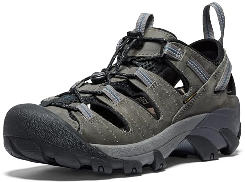 KEEN Men's Arroyo 2 Closed Toe Hiking Sandals, Steel Grey/Midnight Navy, 10.5 US