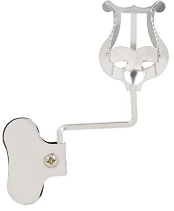 COMETX Support de musique de fanfare portable à clipser pour saxophone ténor, trompette, lyre de fanfare, support universel pour instruments à vent
