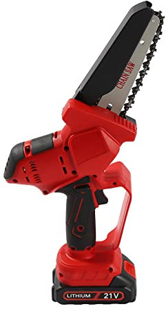 Bärbara elektriska kedjor, Chainsaw, trädsåg, grensåg med 2 litiumbatterier, laddare, bärväska för bambuskogar, trädstammar