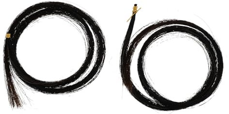 BESTonZON Bündel Bratschenbogenhaare Aus Pferdehaar Instrumentenzubehör Haare Für Bratschenbogen Langlebig Und Greifbar Schwarz