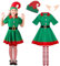 Weihnachtself, Elfen Kostüm Kinder, Weihnachtskostüm Mädchen Damen, Elfenohren Elfenmütze Nikolaus Kleid Weihnachtselfen Kostüm Damen Fasching, Karneval & Cosplay Geschenke für Halloween Kostüme(140)
