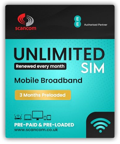 EE Unlimited Data SIM – Uncapped 5G Speeds – Preloaded for 3 Months from Order – Ideal for Mobile Broadband, Routers & Phones - Works out to £23.33 per month