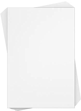 Reskid White Cardstock Thick Paper - Blank Heavy Weight 110 lb Cover Card Stock - 100 Pack (4.25x11, Inches)