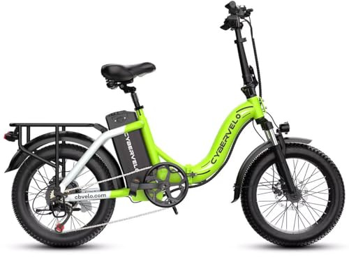 750W Folding Electric Bike, 48V 20.8AH Large Removable Battery E-Bike, 20 MPH, 80 Miles Max Range, 20 Fat Tire Electric Bike for Adults, Adult Electric Bicycles Commute E-Bikes For Women/Men