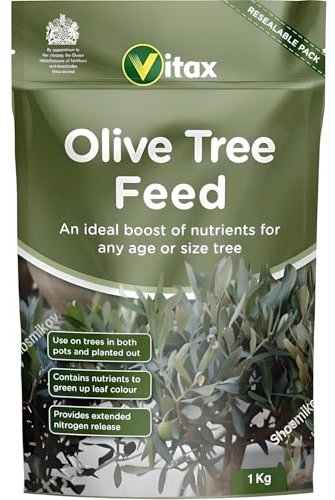 HOCHSTE® Olive Tree Fertiliser Plant Feed, Slow-Release Olive Tree Food with Magnesium, Organic Nutrients for Potted & Outdoor Trees, Boosts Fruiting & Growth, 900g Pouch