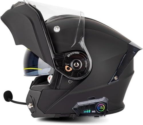 Casco Da Moto Modulare Bluetooth Flip Up Casco Integrale Da Moto Con Doppia Visiera Antiappannamento Caschi Integrali Omologati DOT/ECE Leggeri Per Donne E Uomini 4,4XL