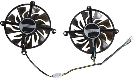 Zkydhbd Ventola di raffreddamento VGA per scheda grafica RTX2060, 2 pezzi, 86 mm, 4 pin, 12 V, per GTX1060, GTX960, GTX950