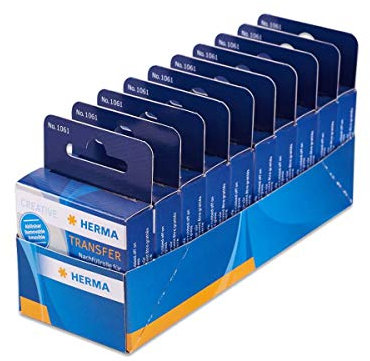 HERMA Kleberoller Nachfüllkassette Ablösbar Non-Permanent, 10 Nachfüllpackung, 15 m x 9 mm, Klebeband Refill Nachfüllrolle für HERMA Klebebandroller