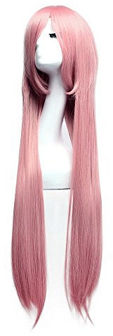 MapofBeauty 100cm/ 39 Pollice Medio Lisci Donna Lisci Parrucche (Rosa)
