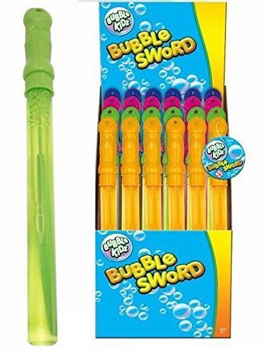 24 x Bubble Swords Stick Wand Assorted Colours 120ml Party Summer Fillers Toys- Wholesale Box
