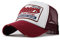 Trucker Mesh Baseballcap Western New York Distressed Snapback Vintage Used Look Retro Sommer Oldschool Kappe Mütze Cap Schirmmütze Basecap, Rot, verstellbar von ca 55-60cm