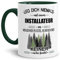 Tassendruck Berufe-Tasse Leg Dich Niemals mit einem Installateur an - Geschenk-Idee/Büro/Job/Arbeit/Witzig/Lustig/Innen & Henkel Dunkelgrün