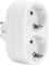 Aigostar Presa Doppia,Adattatore Schuko con Protezione Bambini,Doppia Presa Tedesca,Adattatore 2 prese Frontali,16A,Bianco