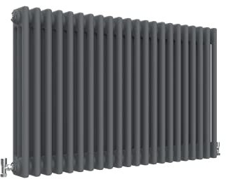 Traditional 3 Column Central Heating Radiator Horizontal Rads Cast Iron Style Anthracite 600x1010mm