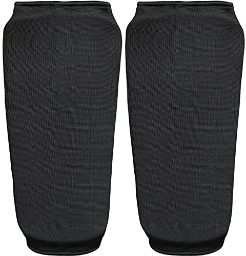 PROSTYLE SPORTS Shin Guards for Kickboxing MMA Fighting Pads Muay Thai Training Protector (2 PAIRS) (Black, Large)