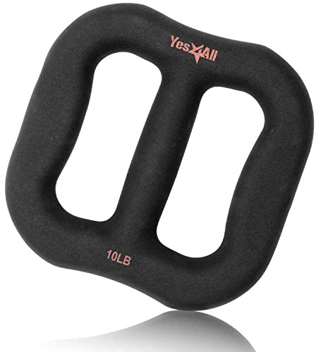 Yes4All 3-in-1 Multifunktionale Neopren-Hantel/Mehrzweck-Hantel mit festem Kern, ergonomische Kurve, Schwarz