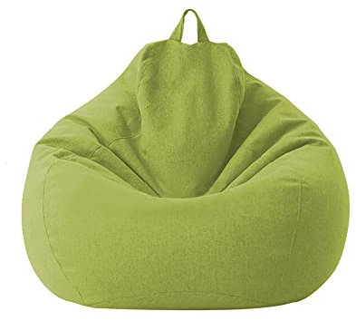 Highdi Sitzsack für Erwachsene Indoor Outdoor Sitzkissen Waschbarer Weicher Flauschiger Sofabettbezug Ohne Füllung Gartenkissen Bodenkissen (Grün,100x120cm)